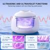 Ambiora Ultrasonic Retainer Cleaner Machine, 45kHz ultrasonic cleaner for denture/Jewelry/Toothbrush with 4 Cleaning Modes, Digital Timer, 200ML Mouth Guard Cleaner for Aligner view 2