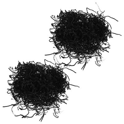 Abaodam Crinkle Cut Shredded Paper Filler 2pcs 100g Each Black Raffia Grass Paper for Boxes Basket Filling and Party Decoration