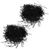 Abaodam Crinkle Cut Shredded Paper Filler 2pcs 100g Each Black Raffia Grass Paper for Boxes Basket Filling and Party Decoration view 1