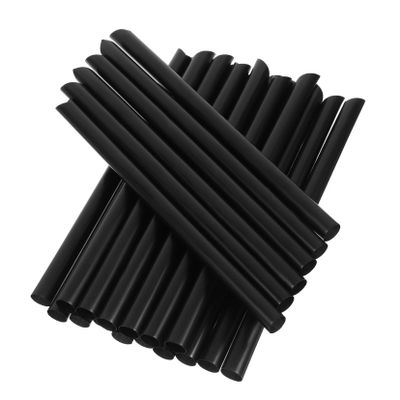 Mipcase Disposable Drinking Straws 11mm Diameter 19cm Black Individually Wrapped 100pcs Bulk Beverage Straws for Coffee Milk Tea Juice Shops