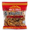 Wallace's Tasty Red Pepper Seasoned Pork Strips with Skin Attached, Chicharrones Fried Hard Skins, 1.875 Ounce (18 Count) (1.875 Ounce (18 Count), Hot & Spicy) view 1