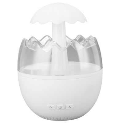 RASTKY Water Drip White Noise Raindrop Humidifier for Bedroom, 450ml Colorful Night Light Aromatherapy Diffuser, Adjustable Rainfall for Relaxation
