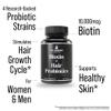 Probiotics for Hair Growth + Biotin 10000mcg - High Strength Hair Vitamins for Women and Men with Lactobacillus Reuteri & Clinically Studied Probiotic Strains - Supports Thicker, Fuller Scalp - Vegan view 2