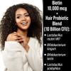 Probiotics for Hair Growth + Biotin 10000mcg - High Strength Hair Vitamins for Women and Men with Lactobacillus Reuteri & Clinically Studied Probiotic Strains - Supports Thicker, Fuller Scalp - Vegan view 3