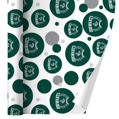 GRAPHICS & MORE Harry Potter Slytherin Hogwarts Leaves Gift Wrap Wrapping Paper Roll