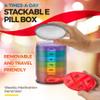 MEDca Weekly Pill Organizer, 1 Dispenser, 7 Stackable Multi-Color Compartments Four Times-a-Day - Morning, Noon, Evening, and Bedtime, Black, Case of 40 view 3