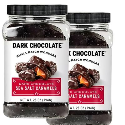 Dark Chocolate Caramel Sea Salt, 28 oz, Tub (2 pack)