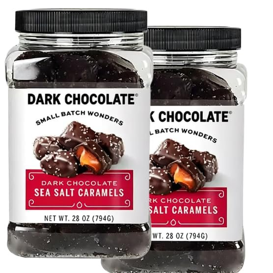 Dark Chocolate Caramel Sea Salt, 28 oz, Tub (2 pack)