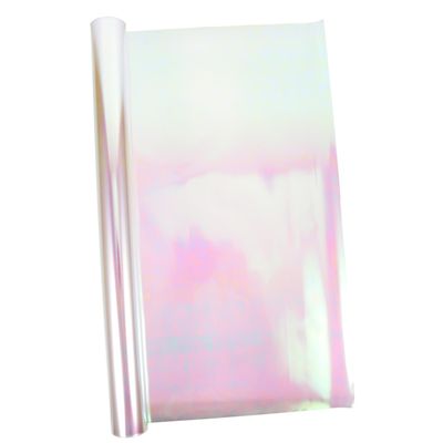 Luxshiny Iridescent Rainbow Cellophane Wrapping Paper Roll 56cm X 10 Yards 5.8 Mil Bouquet Wrapper Floral DIY Wrap for Birthday Flower Bouquet Packaging