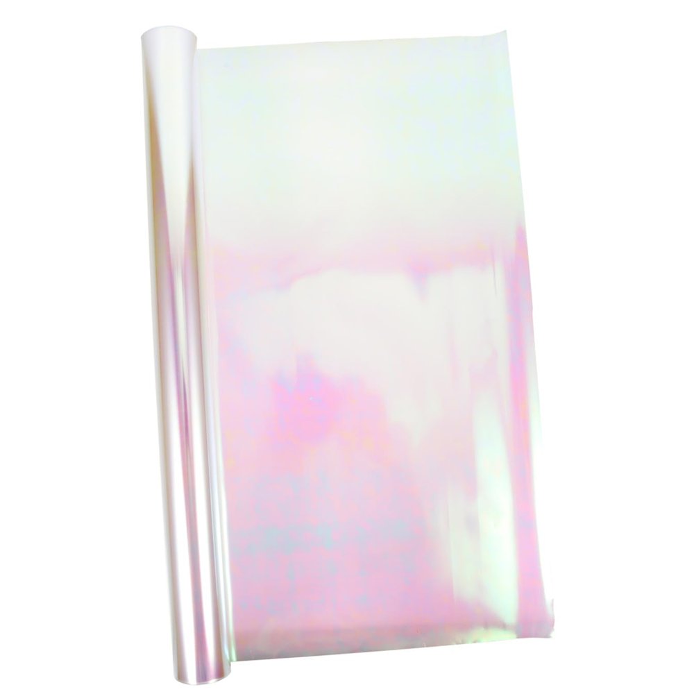 Luxshiny Iridescent Rainbow Cellophane Wrapping Paper Roll 56cm X 10 Yards 5.8 Mil Bouquet Wrapper Floral DIY Wrap for Birthday Flower Bouquet Packaging