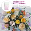 Luxshiny Iridescent Rainbow Cellophane Wrapping Paper Roll 56cm X 10 Yards 5.8 Mil Bouquet Wrapper Floral DIY Wrap for Birthday Flower Bouquet Packaging view 4