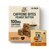 GetUp Caffeinated Granola Bites - Peanut Butter (10 Pack) 100mg Caffeine Energy Bites Gluten-Free, 0 Seed Oils, All Natural Coffee Alternative Pre-Workout Low Sugar Energy Individually Wrapped view 1