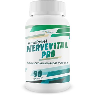 NerveVital Pro - Our Best Nerve Vital Supplement - Nerve Vital Magnesium, Lions Mane, Vitamin D, & Vitamin B12 Complex for Nerves - Nervevital Neuropathy Supplement - Peripheral Neuropathy Supplements