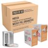 Stackable Daily Pill Organizer - Premium Weekly Medication Reminder with 7 Individual Stacking Cases - Weekly AM/PM Pill Box with 4 Times a Day, a Everyday Medicine Organizer, Silver, Case of 40 view 1