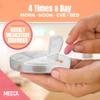 Stackable Daily Pill Organizer - Premium Weekly Medication Reminder with 7 Individual Stacking Cases - Weekly AM/PM Pill Box with 4 Times a Day, a Everyday Medicine Organizer, Silver, Case of 40 view 3