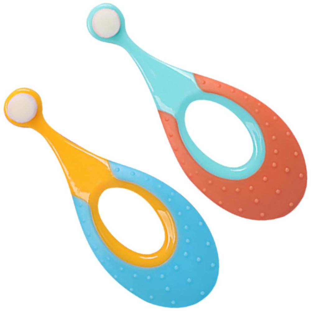TEHAUX 2pcs Soft Bristle Toothbrush Set with Wide Pastel Handles, Extra Soft Bristles for Teeth Cleaning, Suitable for Oral Care and Supplies Random Color