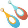 TEHAUX 2pcs Soft Bristle Toothbrush Set with Wide Pastel Handles, Extra Soft Bristles for Teeth Cleaning, Suitable for Oral Care and Supplies Random Color view 1