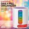 MEDca Weekly Pill Organizer, 1 Dispenser, 7 Stackable Multi-Color Compartments Four Times-a-Day - Morning, Noon, Evening, and Bedtime, White, Case of 40 view 2