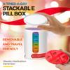 MEDca Weekly Pill Organizer, 1 Dispenser, 7 Stackable Multi-Color Compartments Four Times-a-Day - Morning, Noon, Evening, and Bedtime, White, Case of 40 view 3