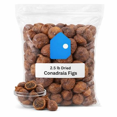 Dried Figs, Sweet & Chewy Whole Fruit, Bulk 2.5 lb Bag for Snacking & Baking