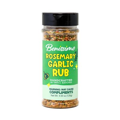 Benissimo Rosemary Garlic Rub Flake & Granule Blend 8.5 oz