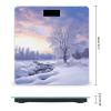 Winter Landscape Weight Scale Large Bathroom Scales Digital Weight with Bright LED Display Non Slip Automatic Weighing Scale Fashion Weighing Machine for Body view 2