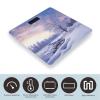 Winter Landscape Weight Scale Large Bathroom Scales Digital Weight with Bright LED Display Non Slip Automatic Weighing Scale Fashion Weighing Machine for Body view 3