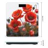 Poppy Flowers Vivid Petals Weight Scale Large Bathroom Scales Digital Weight with Bright LED Display Non Slip Automatic Weighing Scale Fashion Weighing Machine for Body view 2
