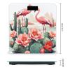 Cactus Flamingo Rose Flowers Weight Scale Large Bathroom Scales Digital Weight with Bright LED Display Non Slip Automatic Weighing Scale Fashion Weighing Machine for Body view 2