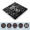 Black and White Skulls Weight Scale Large Bathroom Scales Digital Weight with Bright LED Display Non Slip Automatic Weighing Scale Fashion Weighing Machine for Body view 3