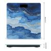 Abstract Blue Marble Watercolor Weight Scale Large Bathroom Scales Digital Weight with Bright LED Display Non Slip Automatic Weighing Scale Fashion Weighing Machine for Body view 2