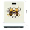 Bee Love Honey Weight Scale Large Bathroom Scales Digital Weight with Bright LED Display Non Slip Automatic Weighing Scale Fashion Weighing Machine for Body view 2
