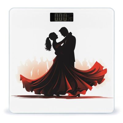Ballroom Dance Weight Scale Large Bathroom Scales Digital Weight with Bright LED Display Non Slip Automatic Weighing Scale Fashion Weighing Machine for Body