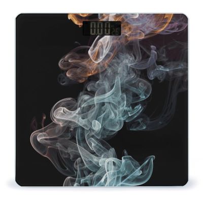 Psychedelic Smoke Weight Scale Large Bathroom Scales Digital Weight with Bright LED Display Non Slip Automatic Weighing Scale Fashion Weighing Machine for Body