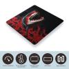 Red-Black Shark Weight Scale Large Bathroom Scales Digital Weight with Bright LED Display Non Slip Automatic Weighing Scale Fashion Weighing Machine for Body view 3