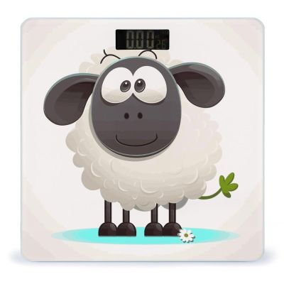 Sheep Weight Scale Large Bathroom Scales Digital Weight with Bright LED Display Non Slip Automatic Weighing Scale Fashion Weighing Machine for Body