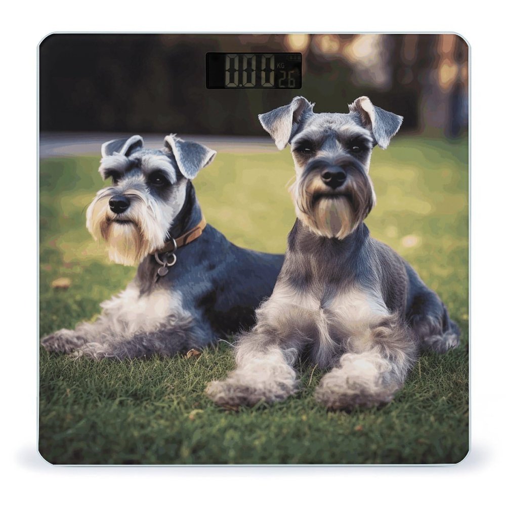 Adult Schnauzer Dogs Weight Scale Large Bathroom Scales Digital Weight with Bright LED Display Non Slip Automatic Weighing Scale Fashion Weighing Machine for Body