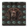 German Shorthaired Pointer in Glasses Weight Scale Large Bathroom Scales Digital Weight with Bright LED Display Non Slip Automatic Weighing Scale Fashion Weighing Machine for Body view 1