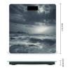 Stormy Sea Weight Scale Large Bathroom Scales Digital Weight with Bright LED Display Non Slip Automatic Weighing Scale Fashion Weighing Machine for Body view 2