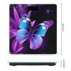Blue Purple Butterfly Weight Scale Large Bathroom Scales Digital Weight with Bright LED Display Non Slip Automatic Weighing Scale Fashion Weighing Machine for Body view 2