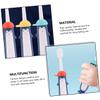 HIAKDOFT s Manual Toothbrush 3pcs Set with Soft Bristles for Oral Care, Cartoon Design Blue Yellow Red, Suitable for Ages 3-12, Teeth Cleaning Tool Random Color view 3