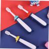 HIAKDOFT s Manual Toothbrush 3pcs Set with Soft Bristles for Oral Care, Cartoon Design Blue Yellow Red, Suitable for Ages 3-12, Teeth Cleaning Tool Random Color view 4