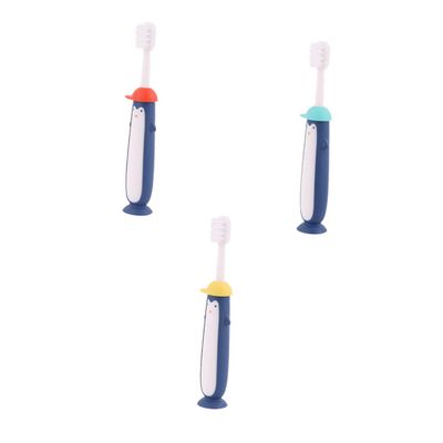DIYEAH 3pcs Toothbrush Set Soft Bristles Cartoon Teeth Cleaning Brush for Ages 3-12, Colorful Manual Oral Care Tool for s Teeth Training Random Color