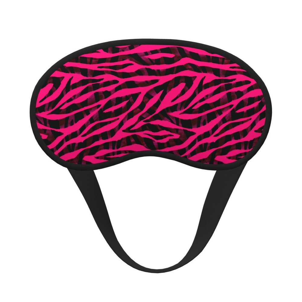 Eye Sleep Masks for Women Men - Black red Bright Zebra Print Comfy Elastic Band Blackout Travel Eye Masks for Sleep Airplane, Night Sleeping Mask Cover for Nap and Party Games
