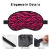 Eye Sleep Masks for Women Men - Black red Bright Zebra Print Comfy Elastic Band Blackout Travel Eye Masks for Sleep Airplane, Night Sleeping Mask Cover for Nap and Party Games view 3