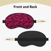 Eye Sleep Masks for Women Men - Black red Bright Zebra Print Comfy Elastic Band Blackout Travel Eye Masks for Sleep Airplane, Night Sleeping Mask Cover for Nap and Party Games view 4