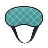 Eye Sleep Masks for Women Men - Teal Orange Plaid Print Comfy Elastic Band Blackout Travel Eye Masks for Sleep Airplane, Night Sleeping Mask Cover for Nap and Party Games view 1