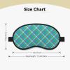 Eye Sleep Masks for Women Men - Teal Orange Plaid Print Comfy Elastic Band Blackout Travel Eye Masks for Sleep Airplane, Night Sleeping Mask Cover for Nap and Party Games view 2