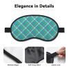 Eye Sleep Masks for Women Men - Teal Orange Plaid Print Comfy Elastic Band Blackout Travel Eye Masks for Sleep Airplane, Night Sleeping Mask Cover for Nap and Party Games view 3