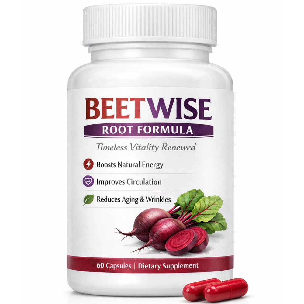 BEETWISE Root Formula | Cold Pressed - Organic Beet Root Capsules, Beetroot Supplement Organic, Vegan-Friendly, Non-GMO, Gluten-Free, 60 Capsules (1Bottle)